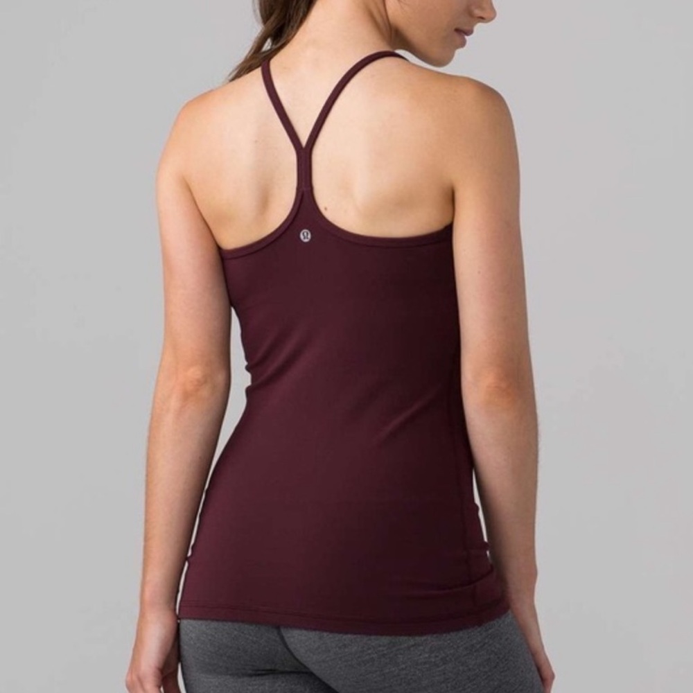 Lululemon Power Y Tank Maroon